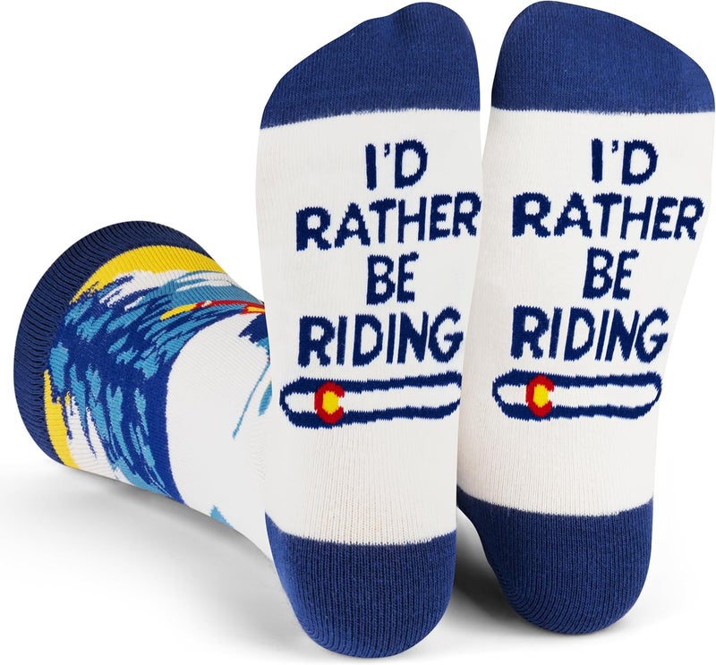Lavley Ski Socks - Funny socks for skiers and snowboarders - Unisex novelty gift - Great for birthdays or holidays - Image 1